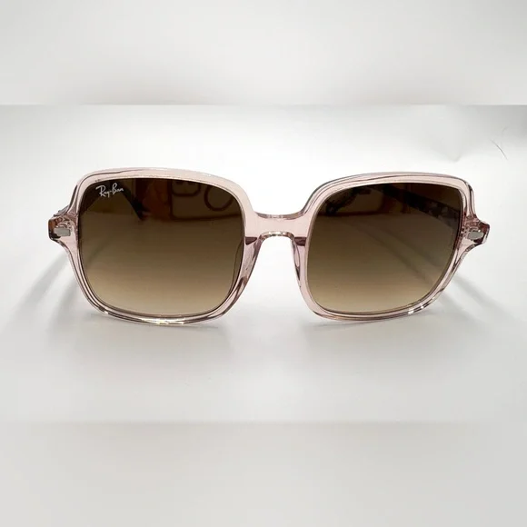 Ray-Ban Transparent Pink Sunglasses with Brown Lenses - Picture 9 of 14